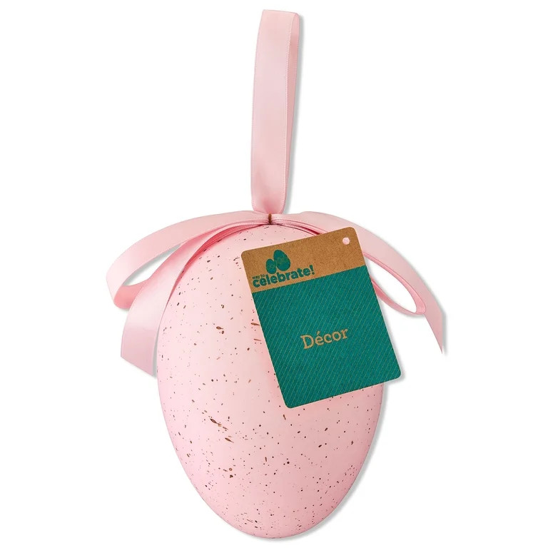 Jumbo Speckled Egg Hanging Decoration, Pink, 10", Easter by Way To Celebrate | Walmart (US)