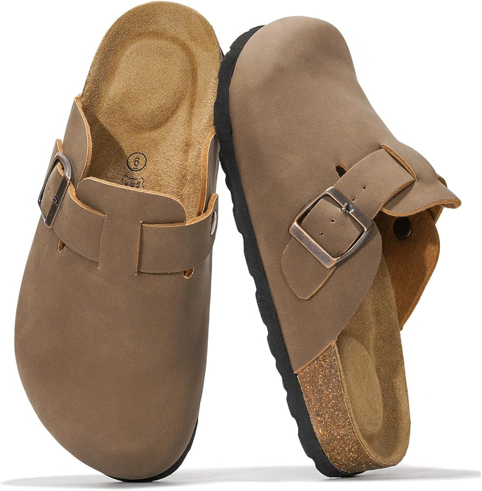 Project Cloud Women’s Genuine Suede Footbed Clogs for Women - Memory Foam Arch Support Clog Sli... | Amazon (US)