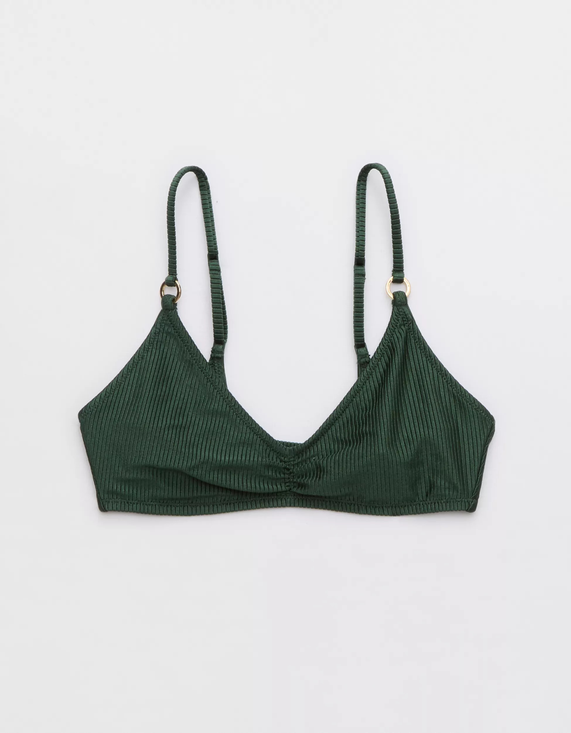 Aerie Beach Babe Shine Rib Voop Bikini Top | Aerie