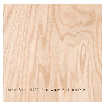 3/4-in x 4-ft x 8-ft Oak Sanded Plywood | Lowe's