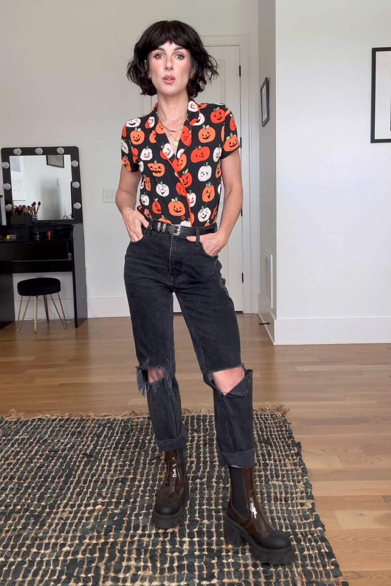 Halloween pajamas - Halloween pajama set - spooky season - fall outfit - fall fashion - fall style - Halloween clothes - rockabilly style

#LTKHalloween #LTKstyletip #LTKSeasonal