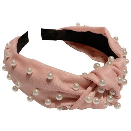 AkoaDa Headbands for Women Pearl Headbands?Velvet Wide Headbands Knot Turban Headband Vintage Hairba | Walmart (US)