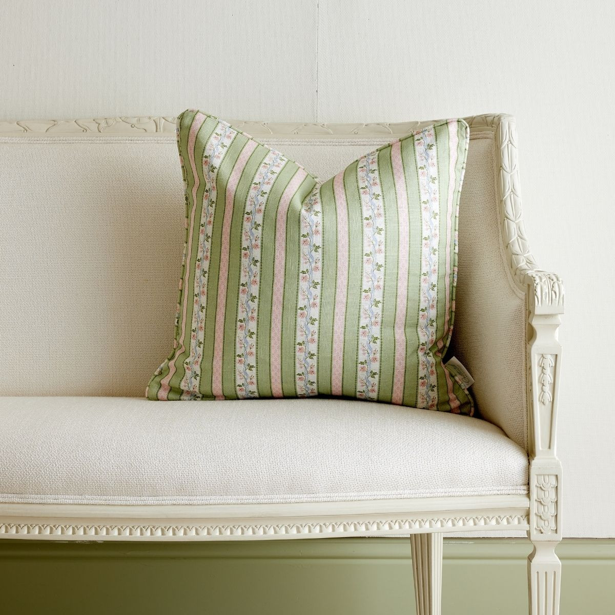 Isabelle in Green Pillow Cover | Caitlin Wilson Design