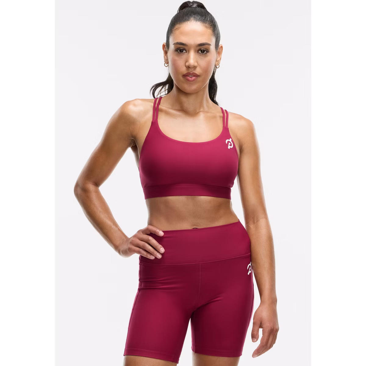 Peloton Women's Cadent Strappy Elevate Bra, Beet Red | Target