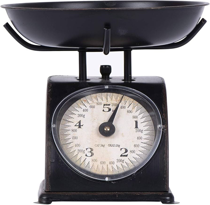 Creative Co-Op Vintage Reproduction Decorative Metal Scale, Black | Amazon (US)