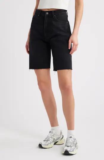 Mia High Waist Denim Bermuda Shorts | Nordstrom