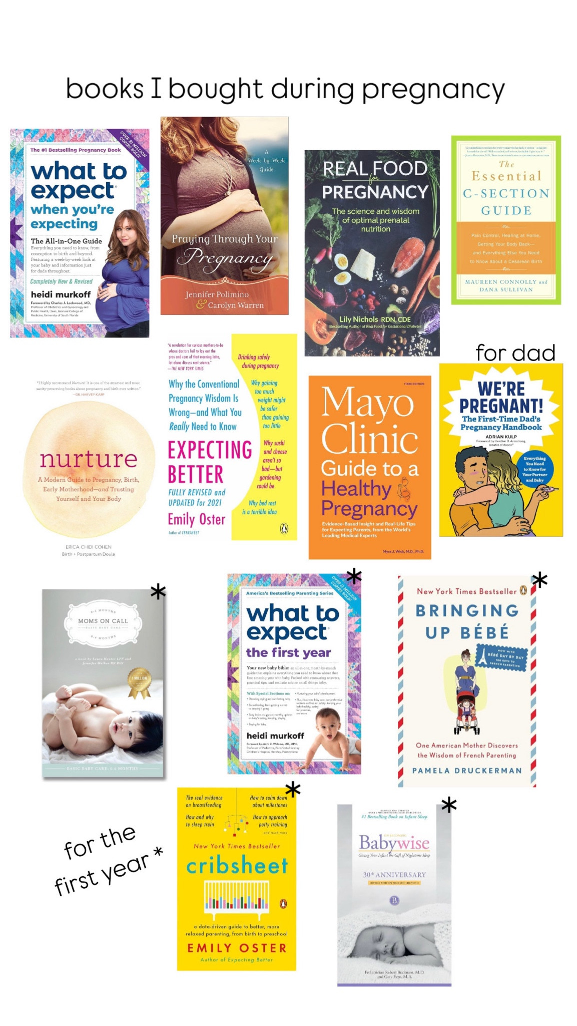 Books I’ve bought during pregnancy 📚

pregnant | new mom | first time dad | bump | how to | baby’s first year | sleep training | what to expect | Amazon reading list | 

#LTKBump #LTKKids #LTKBaby