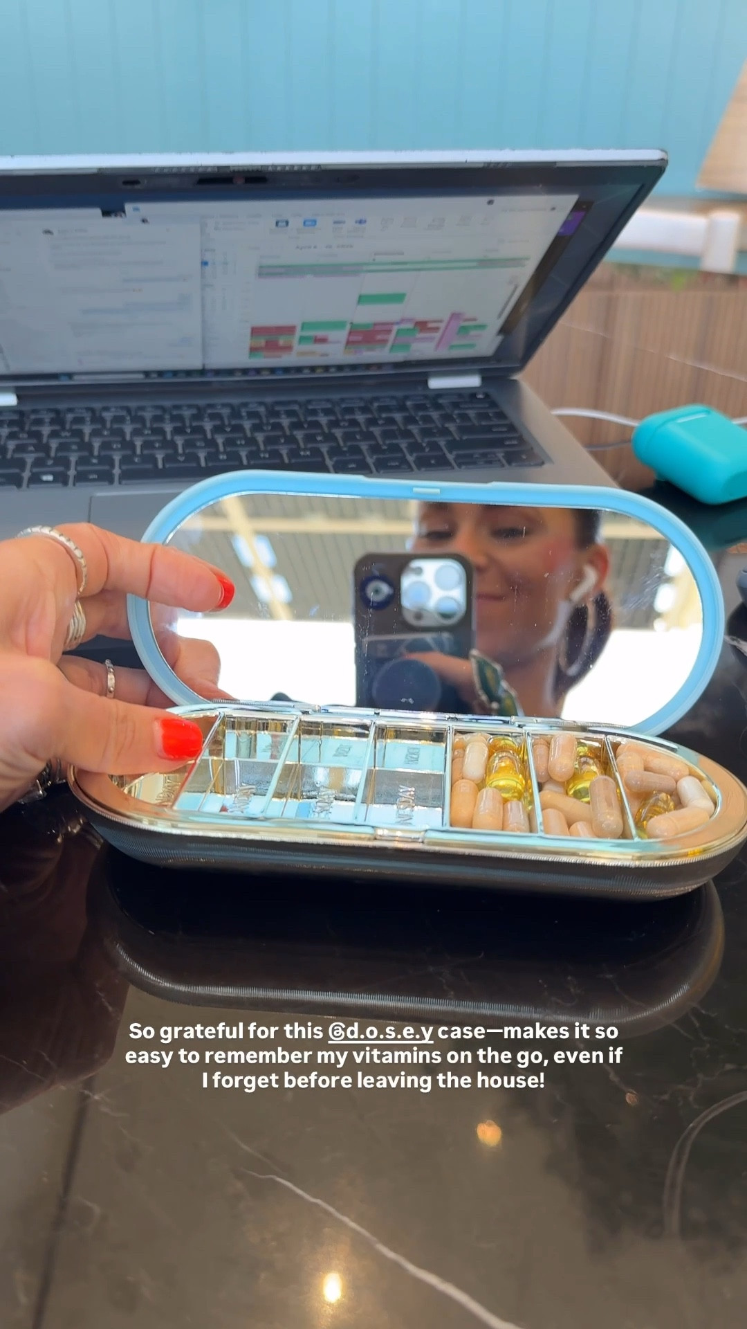 So grateful for this @d.o.s.e.y case—makes it so easy to remember my vitamins on the go, even if I forget before leaving the house!

#ad

#LTKselfcare #LTKdayinmylife #LTKgrwm