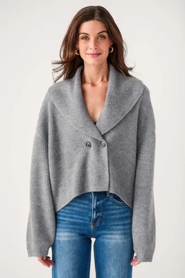Lalavon Shawl Collar Cardigan | Social Threads