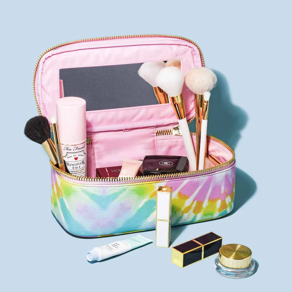 Textured Tie Dye Open Top Mirror Pouch | Stoney Clover Lane