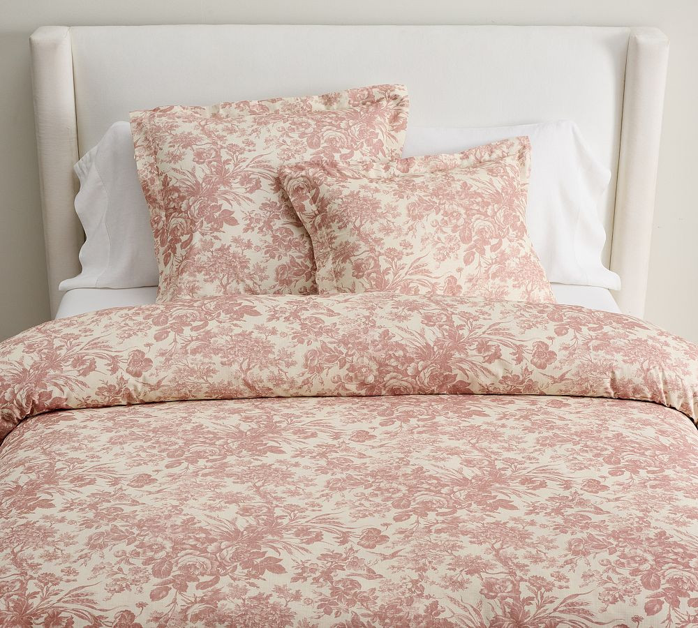 Sorrel Toile Duvet, Rosewood, Full/Queen | Pottery Barn (US)