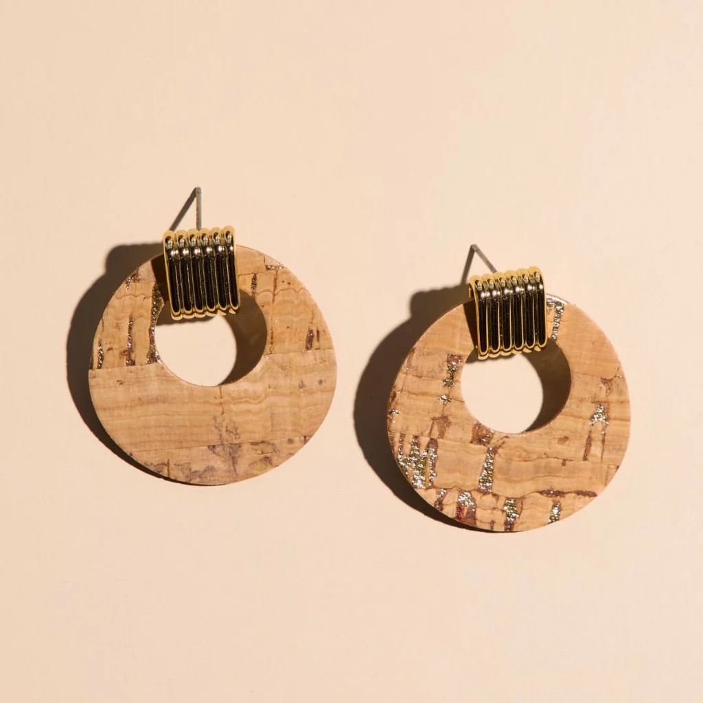 Gold Cork Evan | Nickel and Suede