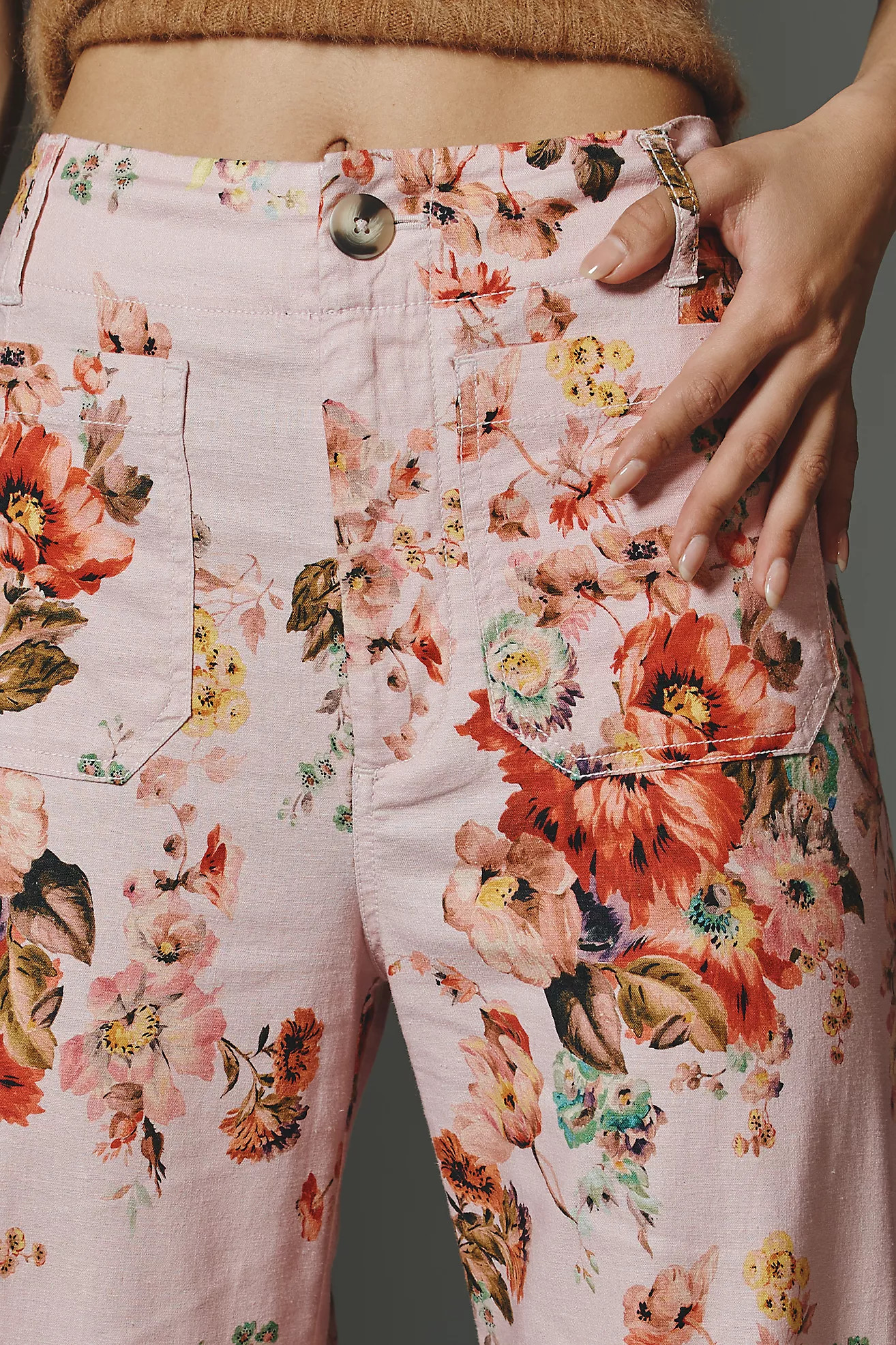 The Colette Beachy Linen Full-Length Wide-Leg Pants by Maeve | Anthropologie (US)