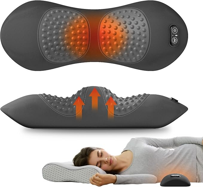 Triple Fusion Back Massager with Heat, Vibration & Air Traction, 3-in-1 Electric Lumbar Support P... | Amazon (US)