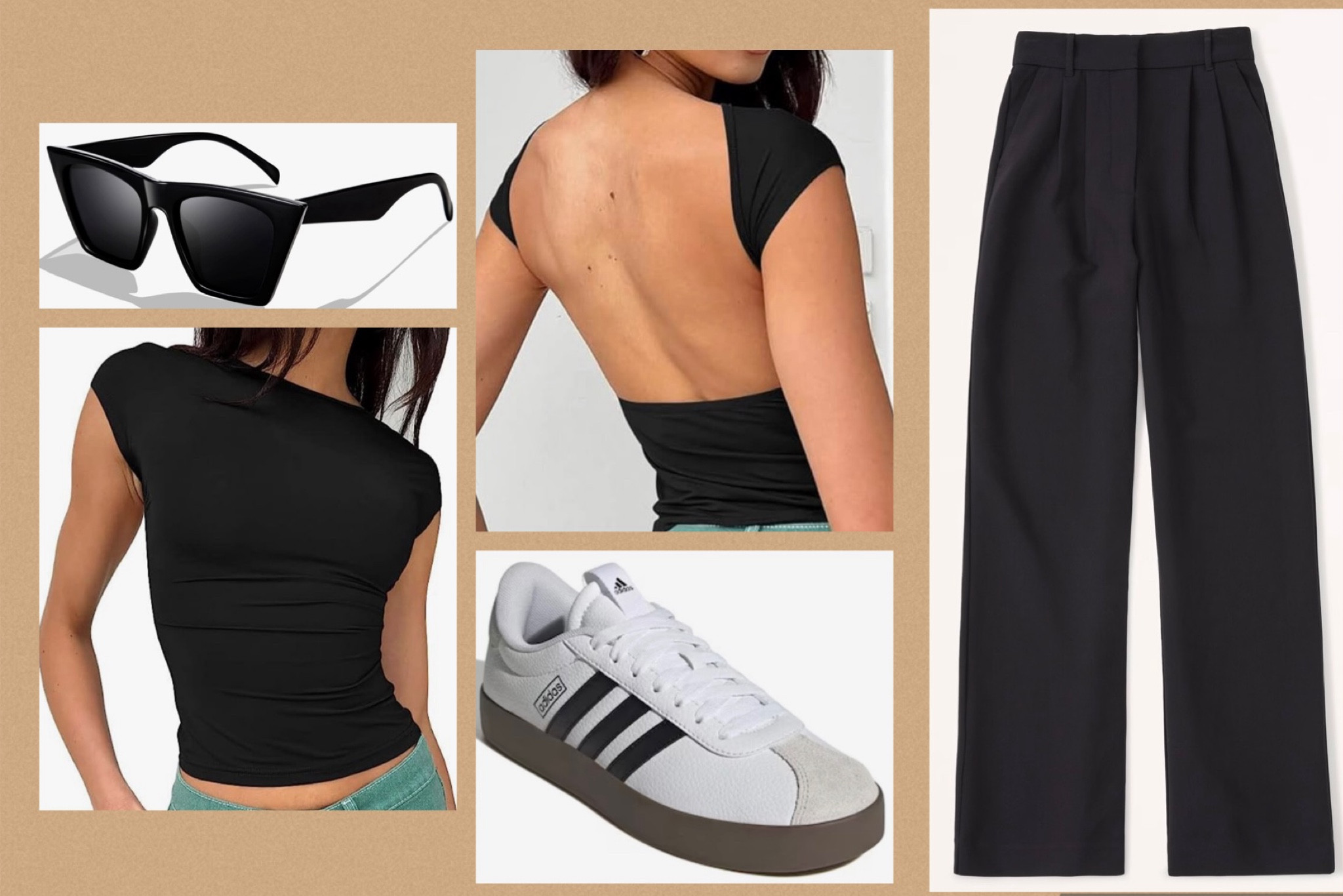 Love this outfit #casual #datenight #travel #pants #too #backless #sunglasses #sneakers #amazon #adidas

#LTKFindsUnder100