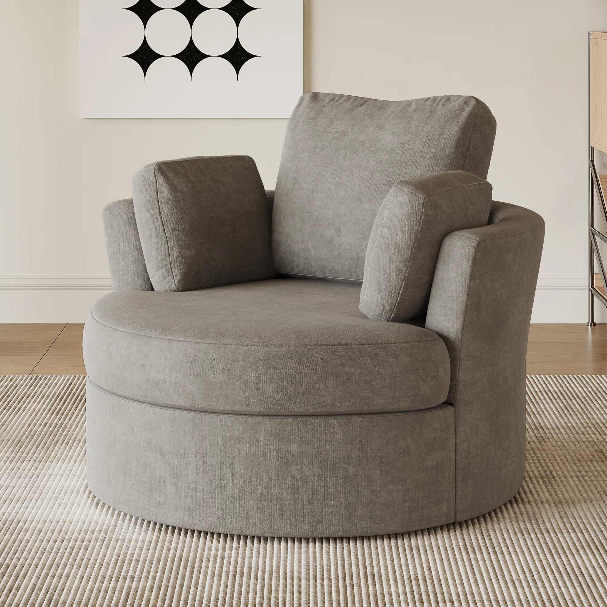 Wade Logan® Berey 42.1" W Upholstered Swivel Barrel Chair & Reviews | Wayfair | Wayfair North America