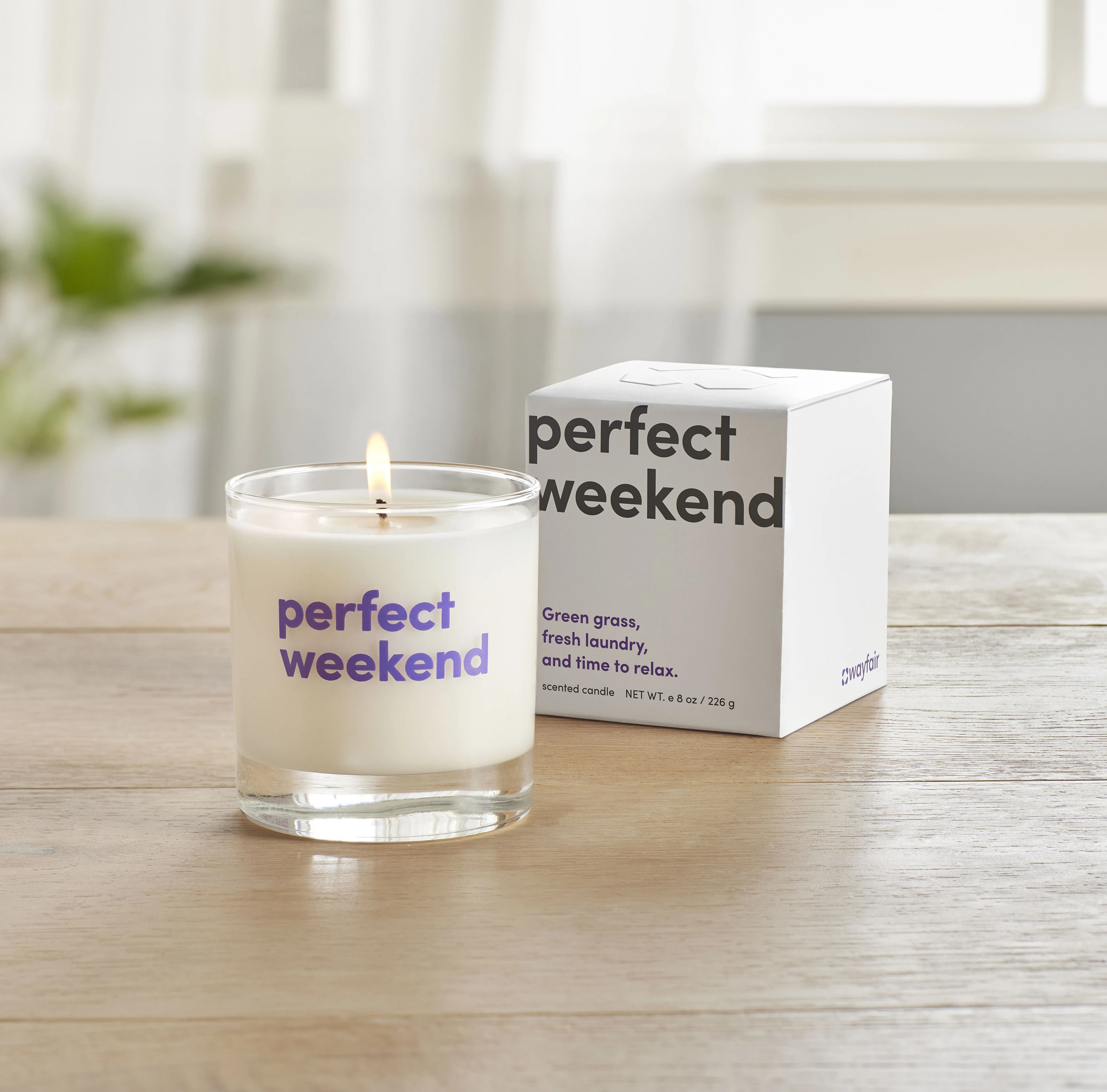 Perfect Weekend Candle - Fresh Cut Grass and Clean Laundry by Wayfair | Wayfair North America