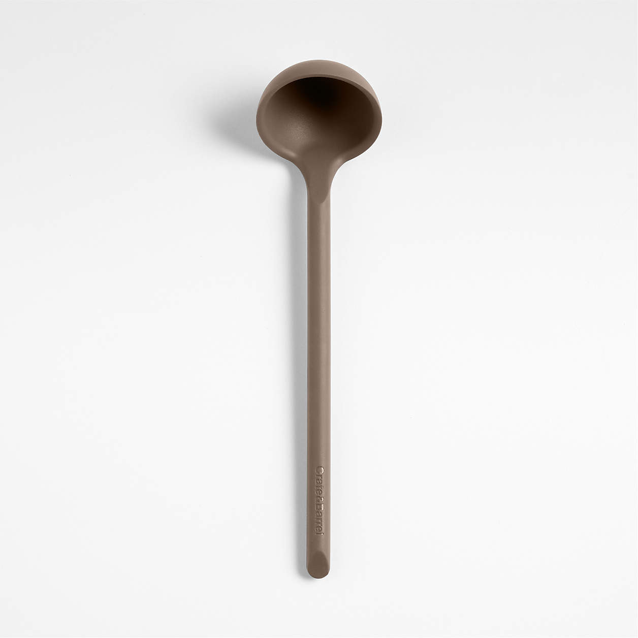 Crate & Barrel Mushroom Brown Silicone Ladle + Reviews | Crate & Barrel | Crate & Barrel