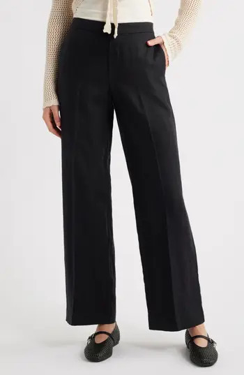 Madewell The Easy Linen Pull-On Pants in Jet Black at Nordstrom Rack, Size Small | Nordstrom Rack