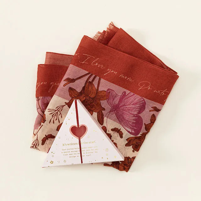 I Love You Mom Fortune Cookie Scarf | UncommonGoods