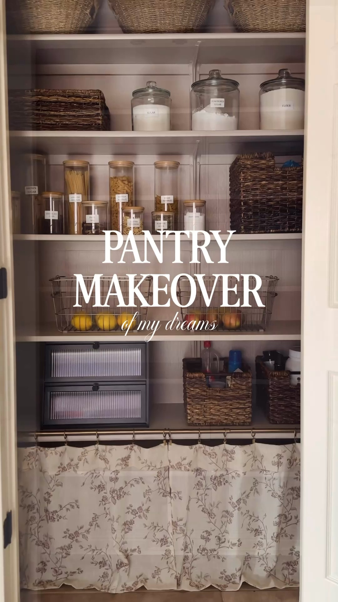 Pantry Makeover 🤎
Before & after of my pantry makeover transformation! ✨🖤🫶🏼
I have always wanted an aesthetically beautiful, organized, and oh so functional pantry! 😍

Add this to your spring cleaning/ organizing projects! It’s a game changer! 😉🙌🏼

#pantrymakeover #pantrystyling #pantryorganization  #hometransformation #homeorganization 