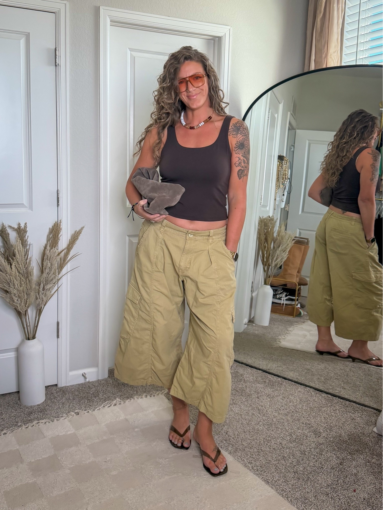 Large tank, large pants (could’ve done a medium) transitional outfit from summer to fall

#LTKTall #LTKOver40