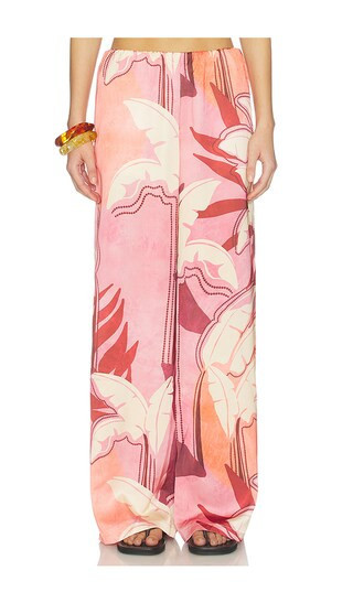 SEVEN WONDERS Kaeli Elasticated Palazzo Pant in Blush. - size M | Revolve Clothing (Global)