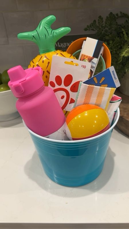 End of the year teacher gift idea, I went with a Summer theme and added my favorite brand of water bottles, simple Modern, some of Walmarts, summer dishes, and dish towels, some cute inflatables, and some gift cards!

#LTKHome #LTKVideo #LTKGiftGuide