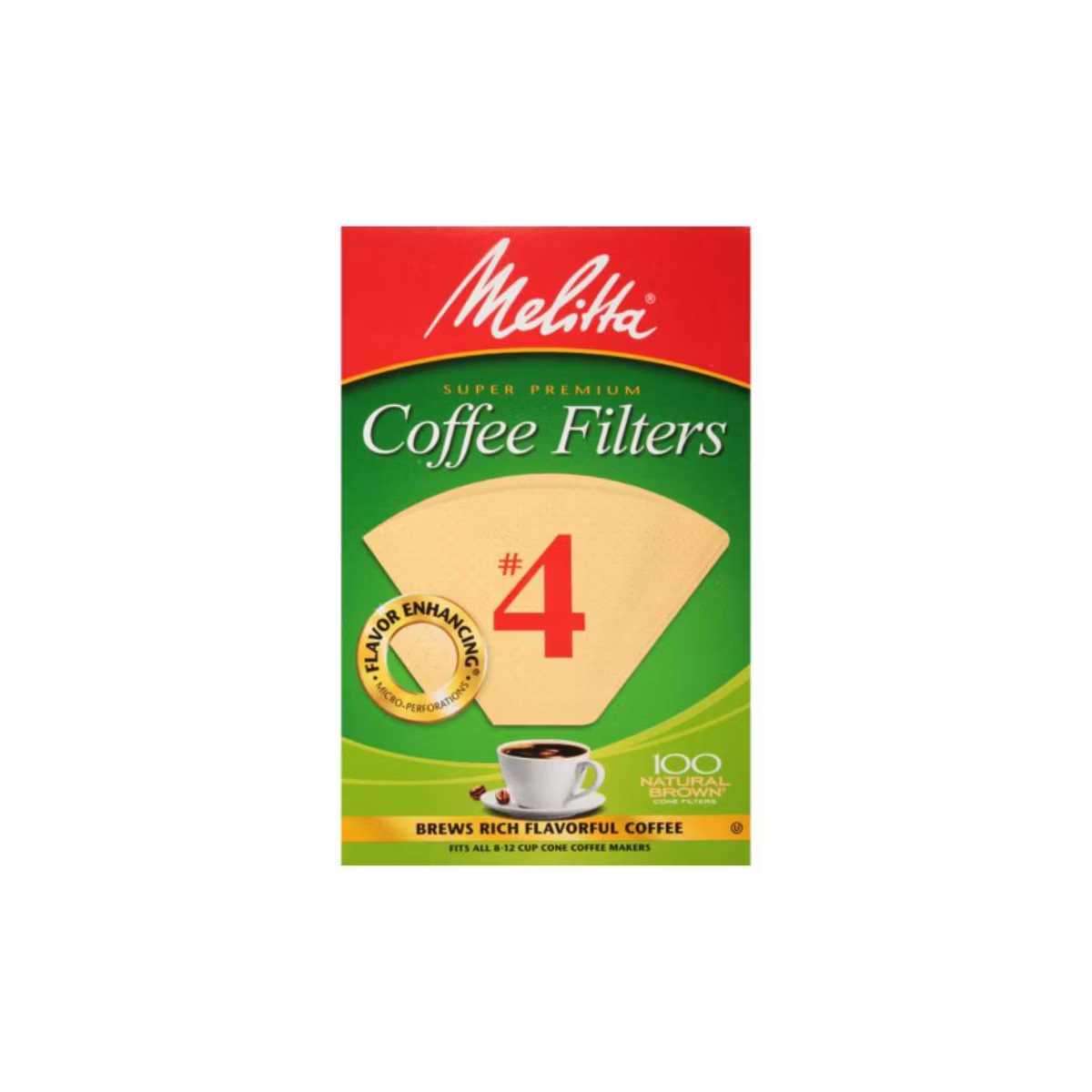 Melitta Natural Brown #4 Coffee Filter 100ct | Target