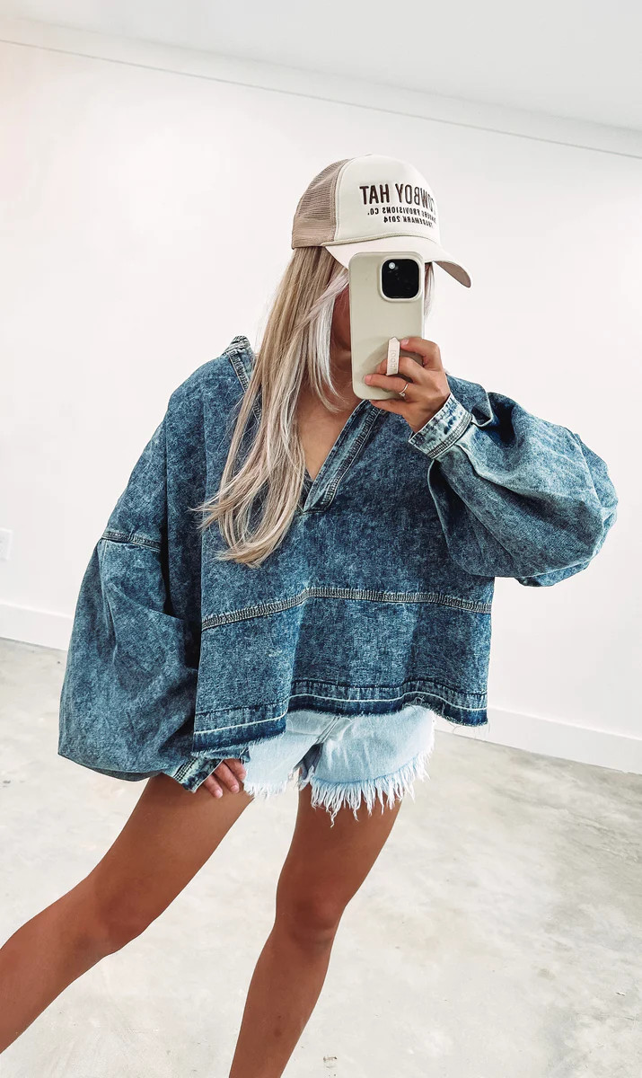 It’s A Girls Thing Denim Top | CK Squared Boutique