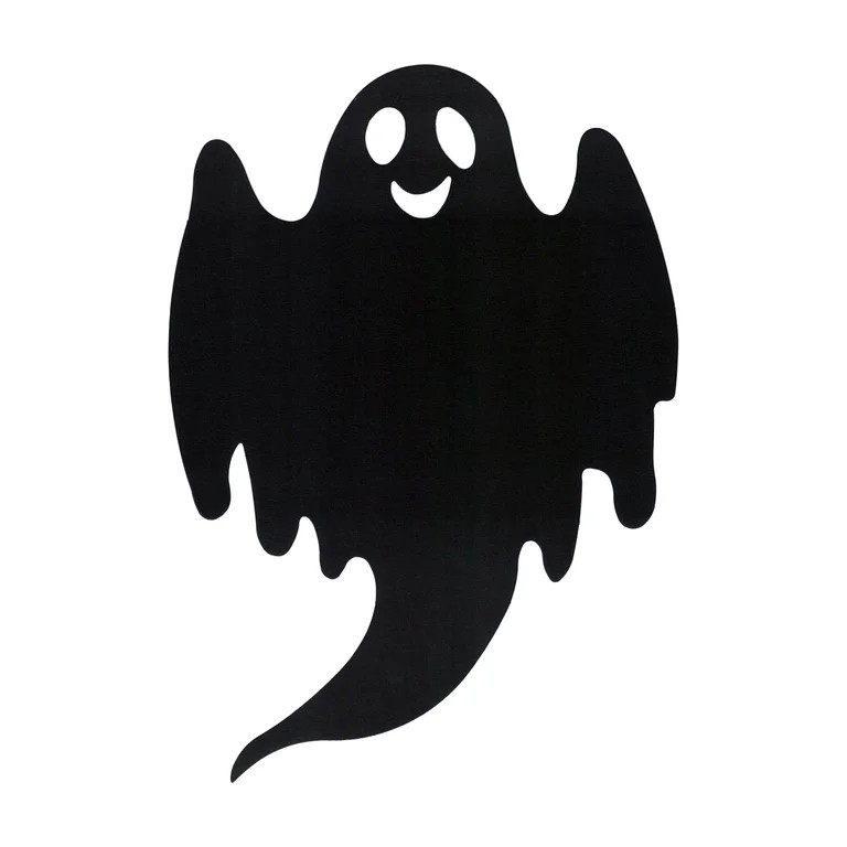 Paper Ghost Cutouts Decoration, Black, 12 Pieces, Halloween by Way To Celebrate | Walmart (US)