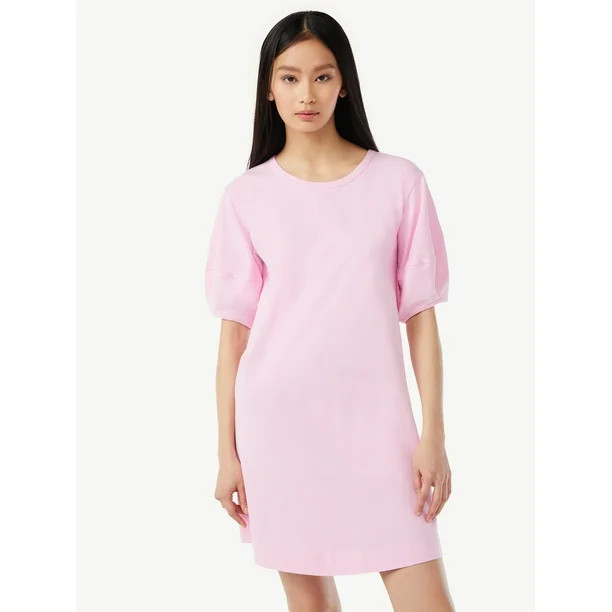 Free Assembly Women’s Balloon Sleeve Dress - Walmart.com | Walmart (US)