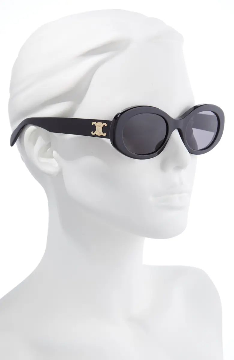 Triomphe 52mm Oval Sunglasses | Nordstrom