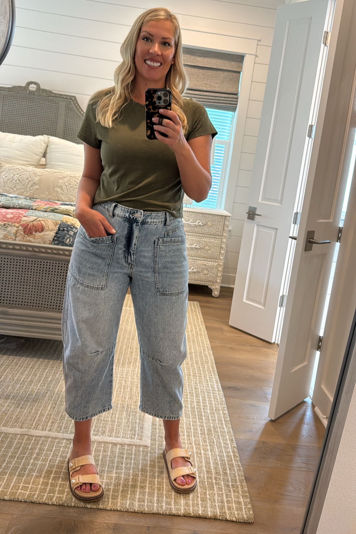 Took me a minute to get on the barrel pant wagon, but loving these from @tjmaxx! 😊

#LTKPets #LTKStyleTip #LTKMidsize