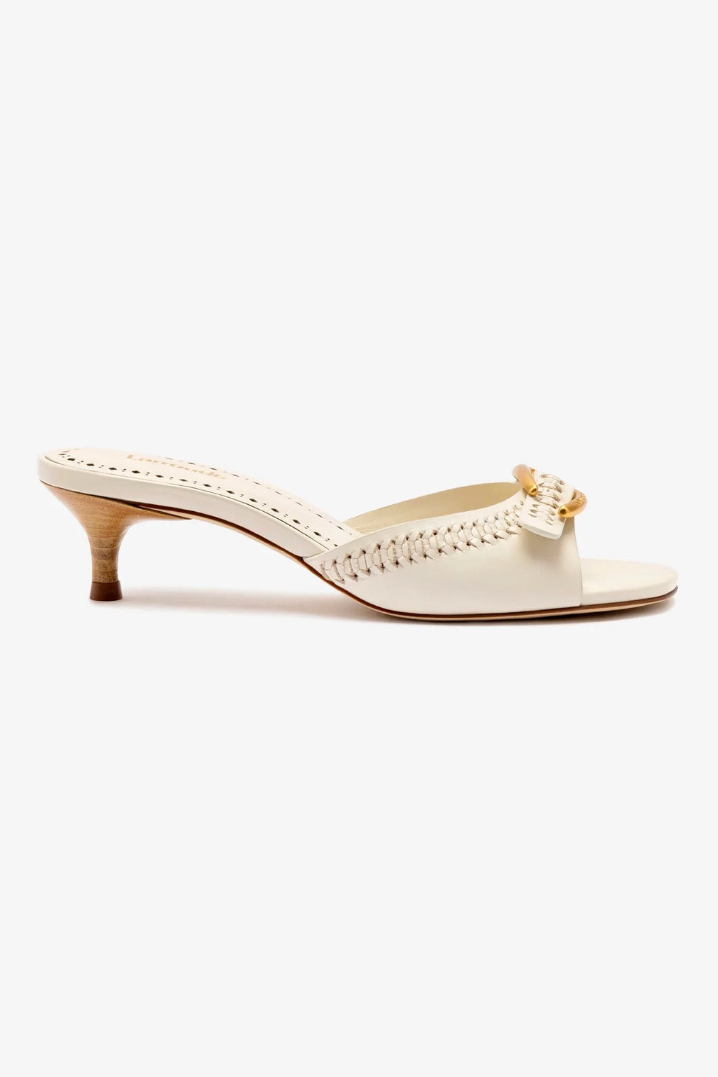 Verona Mule In Ivory Leather | Larroude