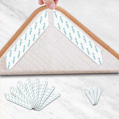 ULREON Rug Grippers,Anti Slip Carpet Stickers for Area Rugs,Anti Curling Rug Pads,Reusable and Wa... | Amazon (US)