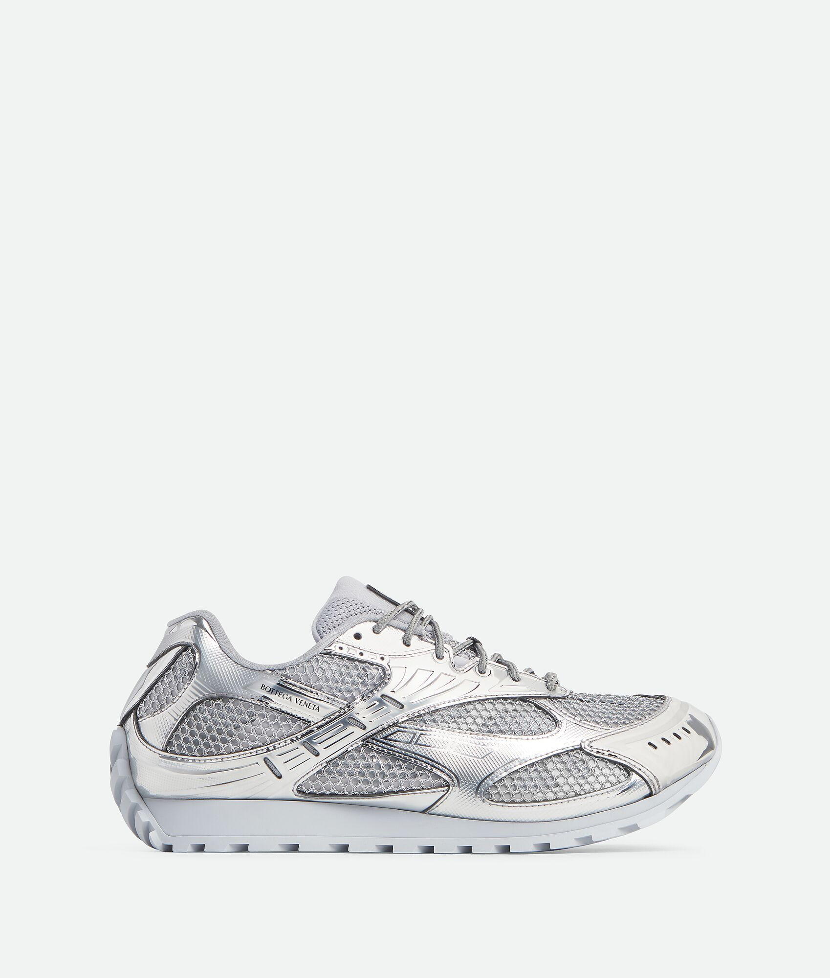 Bottega Veneta® Men's Orbit Sneaker in Silver. Shop online now. | Bottega Veneta