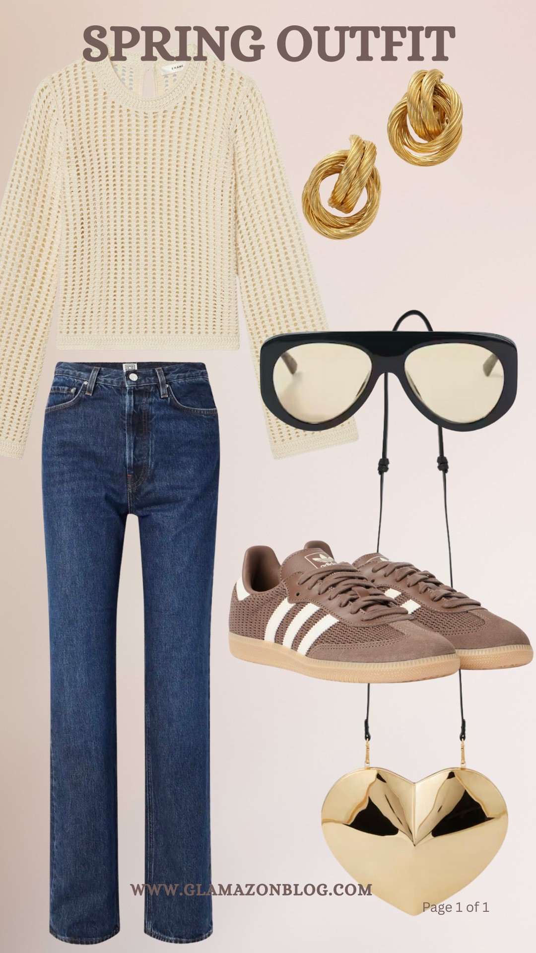 Totems jeans, straight jeans, summer knit, adidas samba, Bottega sunglasses, gold earrings, gold bag, alaia heart 

#LTKsummer #LTKuk #LTKspring