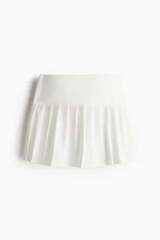H & M - Pleated Mini Skirt - White | H&M (US + CA)