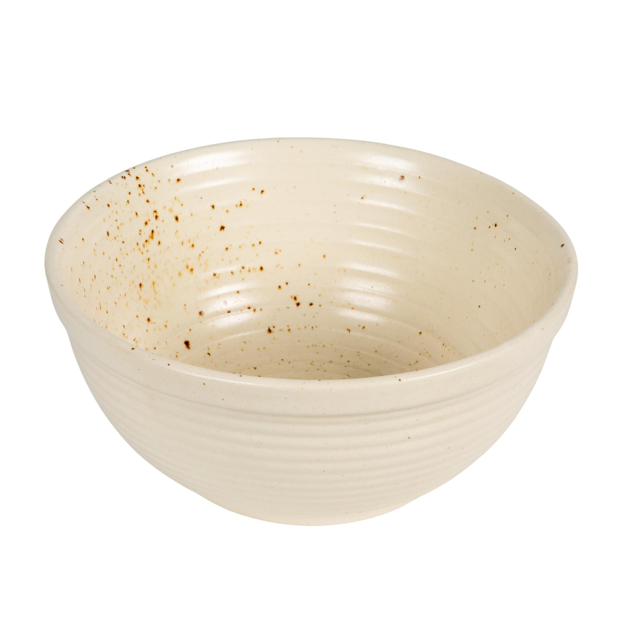 Creative Co-Op Farmhouse Stoneware Bowl, White Speckled Glaze | Amazon (US)