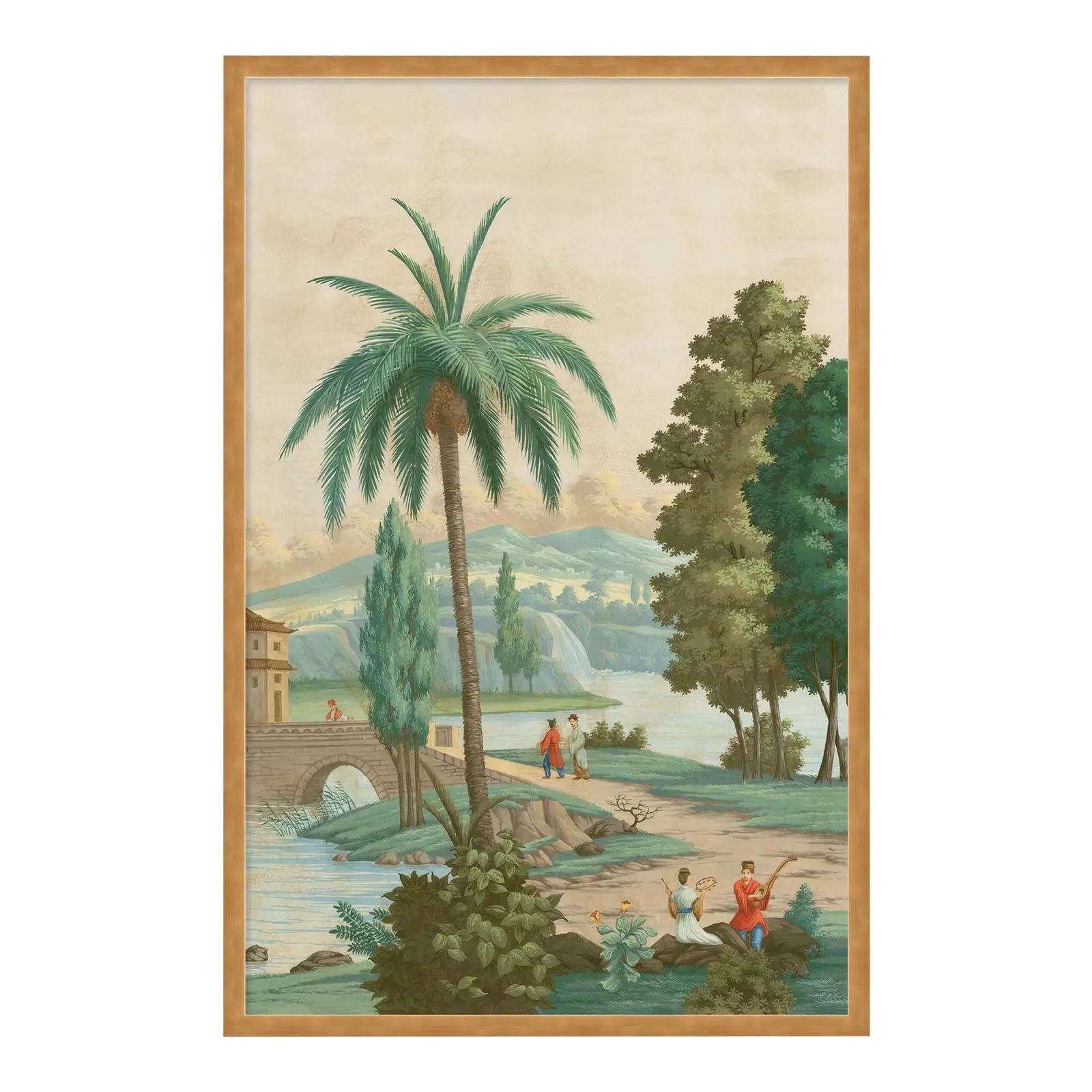 China Palm by Paul Montgomery in Gold Frame, Large Art Print | Chairish