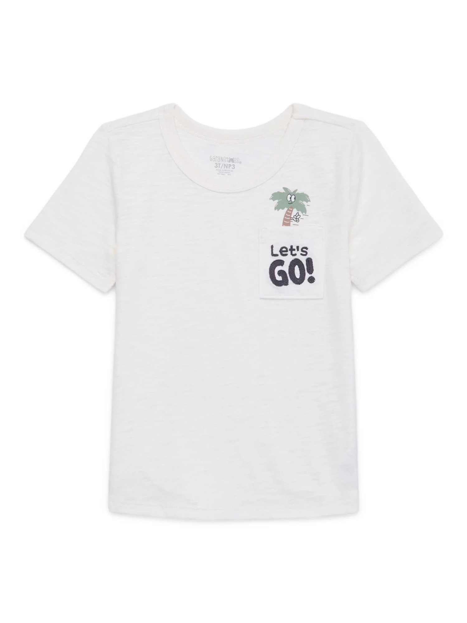 Garanimals Toddler Boy Short Sleeve Embroidered Pocket T-Shirt, Sizes 18M-5T | Walmart (US)