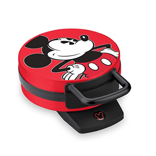 Disney Mickey Mouse Waffle Maker by Select Brands - Nonstick Waffle Iron for Fun Mickey-Shaped Waffles - Disney Kitchen Gift - 800 Watts - Red | Amazon (US)