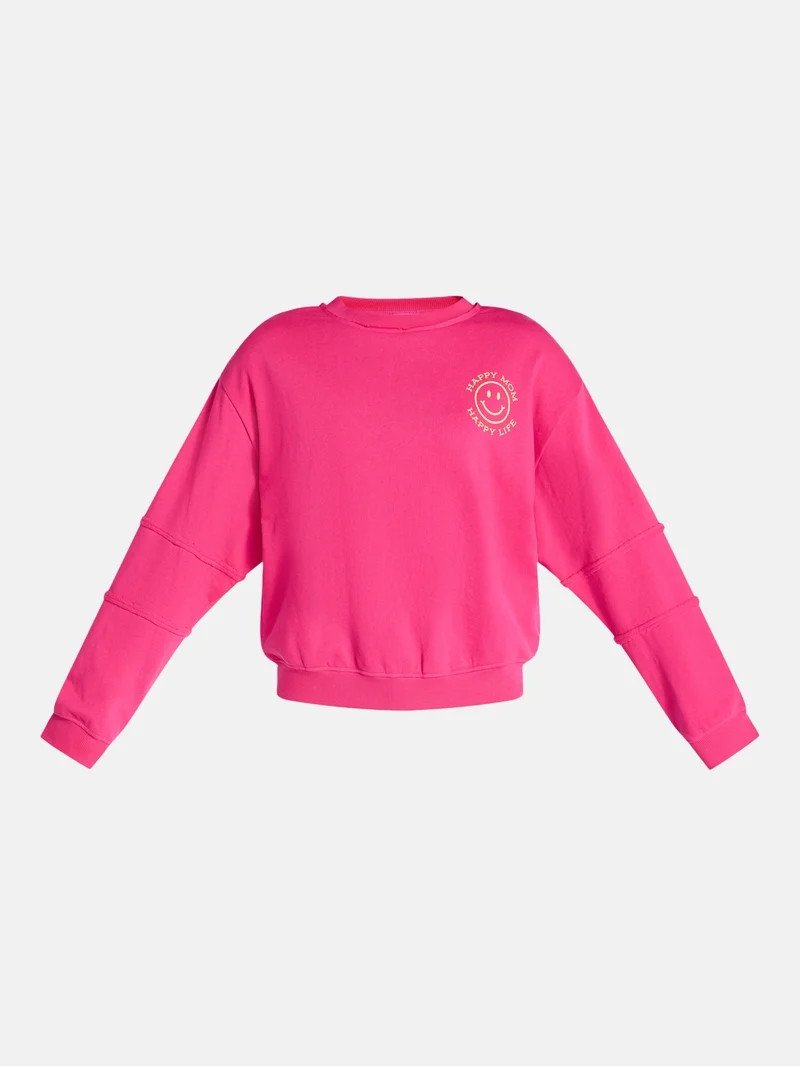 Mother’s Day Women’s Happy Mom Smiley Graphic Sweatshirt from Way to Celebrate, Sizes S-XXXL ... | Walmart (US)