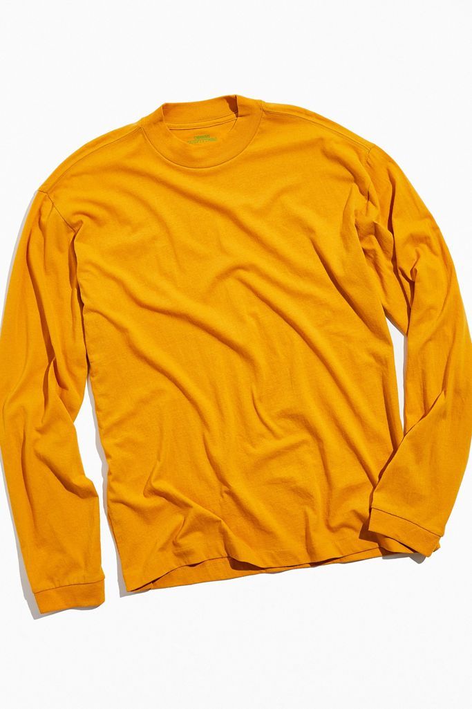 UO Recycled Mock Neck Long Sleeve Tee | Urban Outfitters (US and RoW)