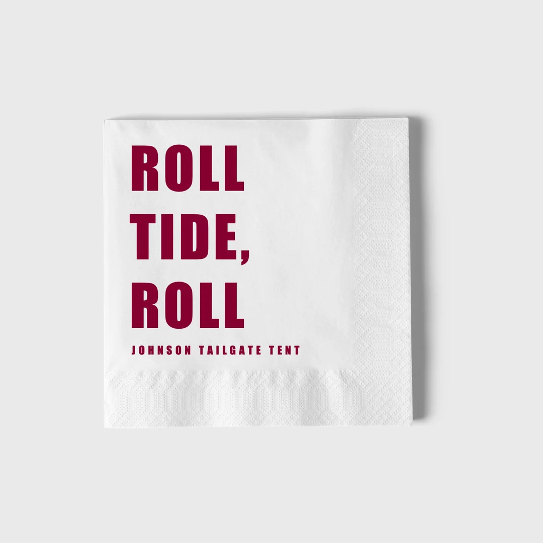 Custom Game Day Napkins Alabama Napkins Custom Tailgate - Etsy | Etsy (US)