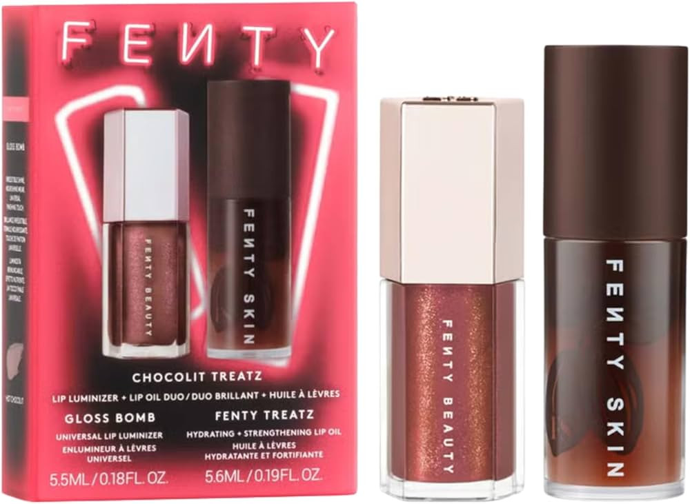FENTY BEAUTY Chocolit Treatz - Lip Luminizer (.18 Fl Oz) + Lip Oil Duo (.19 Oz) | Amazon (US)