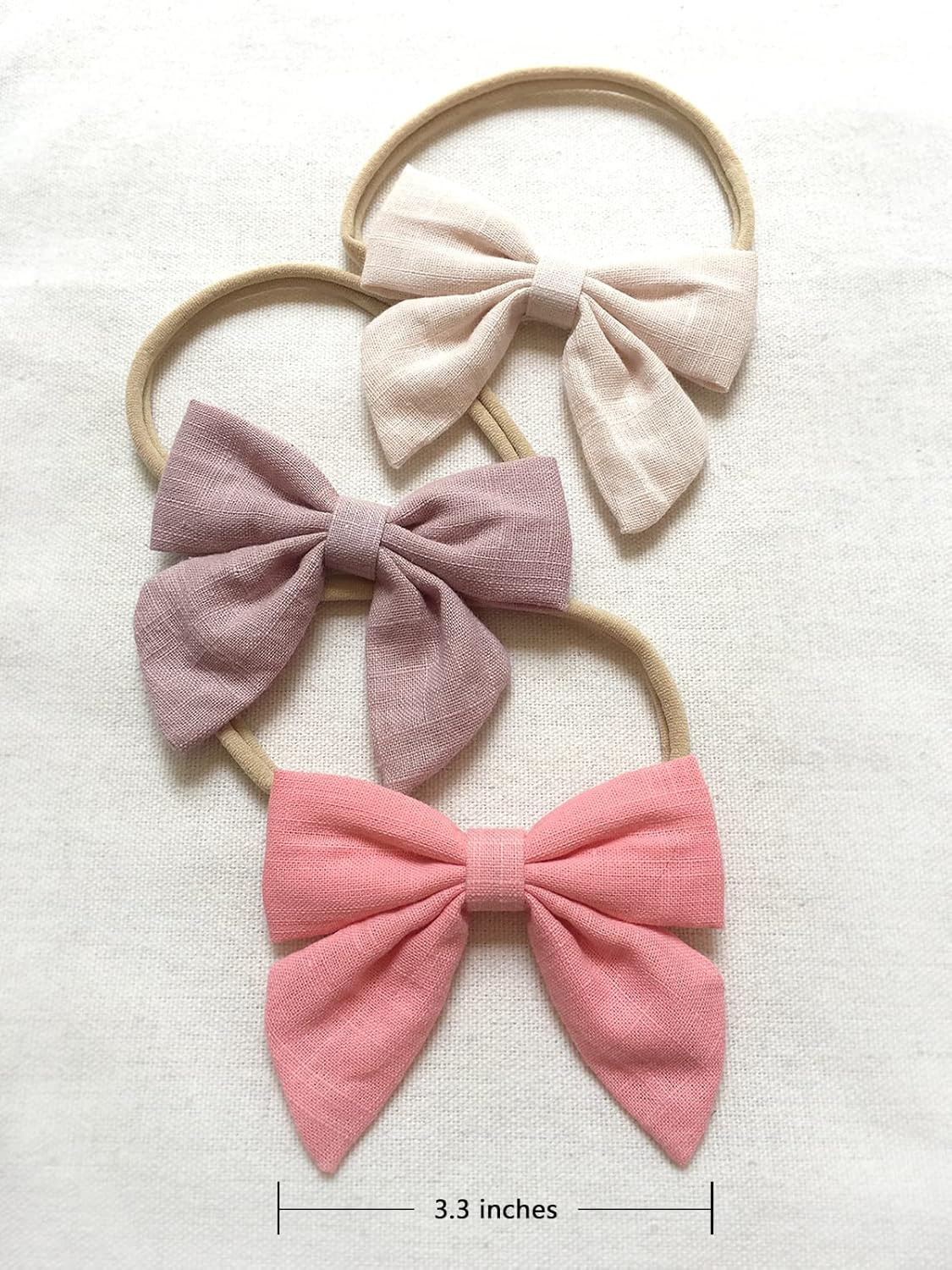 Baby Girl Headbands and Bows, Super Soft & Stretchy Nylon Hairbands For Newborn Infant Toddler by... | Amazon (US)
