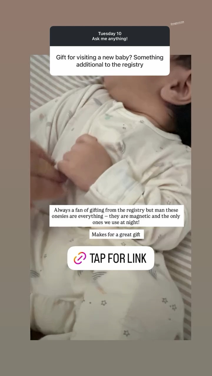 Always a fan of gifting from the registry but man these onesies are everything — they are magnetic and the only ones we use at night! 

Makes for a great gift  @magneticme