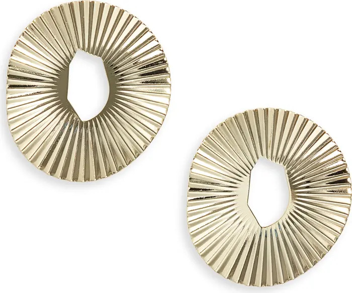 Pleated Circle Statement Earrings | Nordstrom